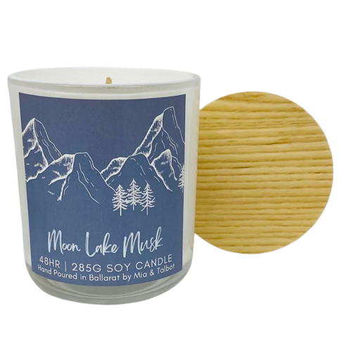 "Moon Lake Musk" -  Glass Tumbler Candle - 48hr image 0