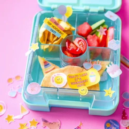 Happy Birthday Edible Lunchbox Stickers - Easy Peasy Cakes image 0