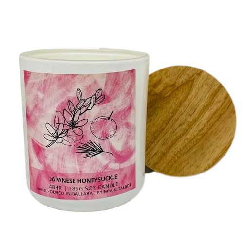 "Japanese Honeysuckle" -  Glass Tumbler Candle - 48hr image 0