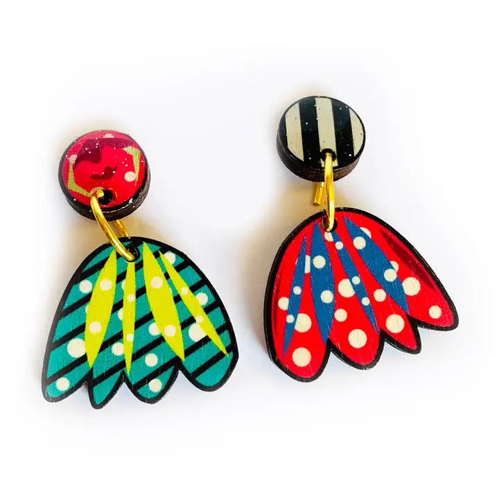 Rosie Rose Parker - Colourful Bold Statement Modern Earrings Abstract Jewelley