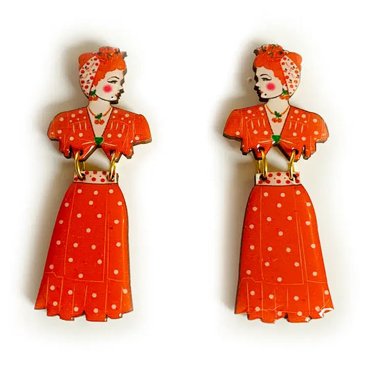 Rosie Rose Parker - Retro Dress Earrings Pin Up Fashion