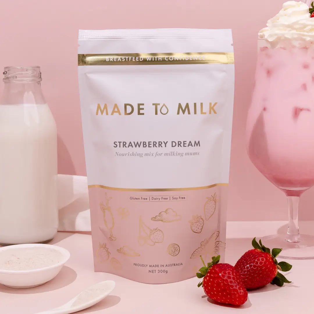 Made to Milk - Strawberry Dream Lactation Drink - Gf, Df, Sf
