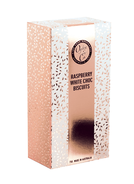 Raspberry & White Choc Biscuits 75g Ogilvie & Co. Traditional image 0
