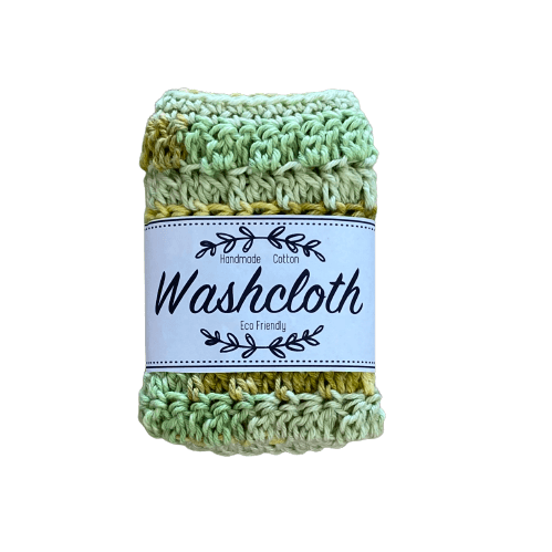 Handmade Cotton Washcloth - Khaki - Beth's Bits & Bobs image 0