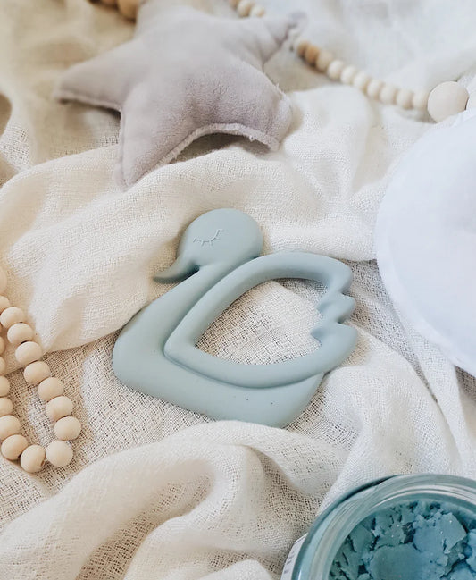 Bella Zailea - Silicone Swan teether - Blue