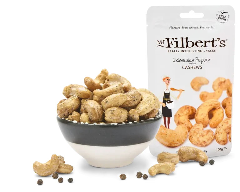 Gourmet & Lifestyle - Mr Filbert's Indonesian Pepper Cashews 100g
