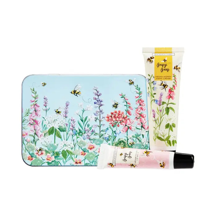 Heathcote & Ivory Busy Bees Hand Cream & Lip Balm in Tin