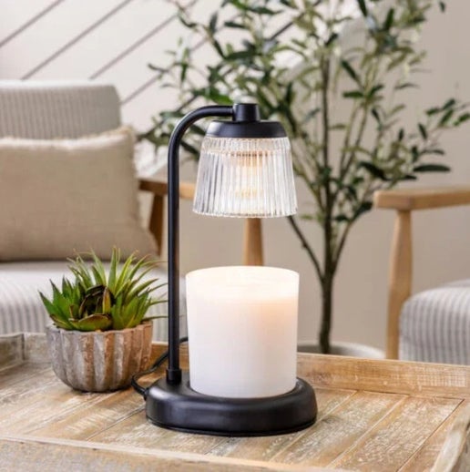 Candle Warmers Australia - Fluted glass Black Candle Warmer