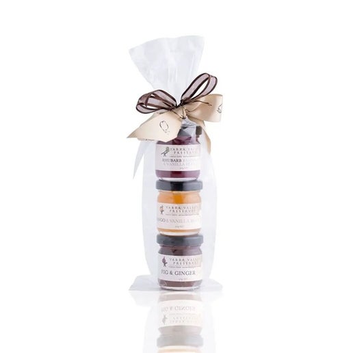 Yarra Valley Preserves - 3x50g Jam mix cellophane wrapped w ribbon