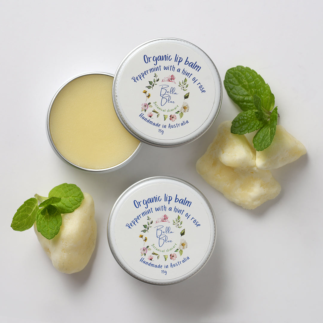 Bella Blue - Lip Balm Tin Peppermint & rose