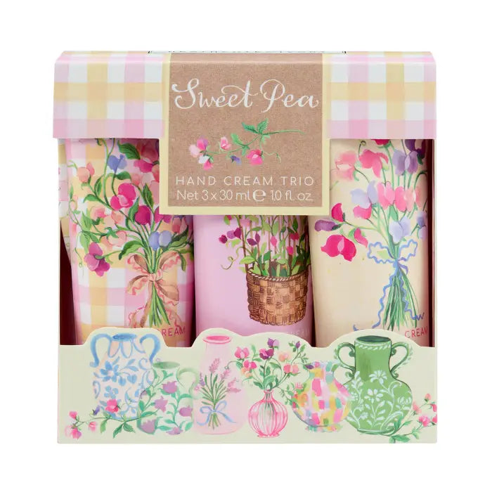 Heathcote & Ivory Sweet Pea Hand Cream Trio