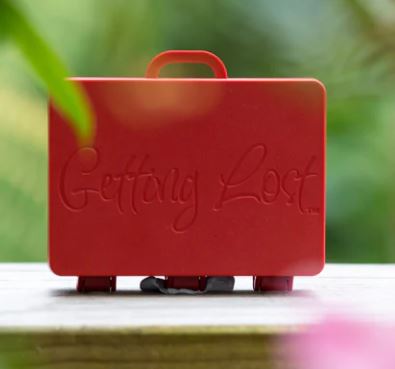 Getting Lost - Suitcase - Red Autumn Leaves