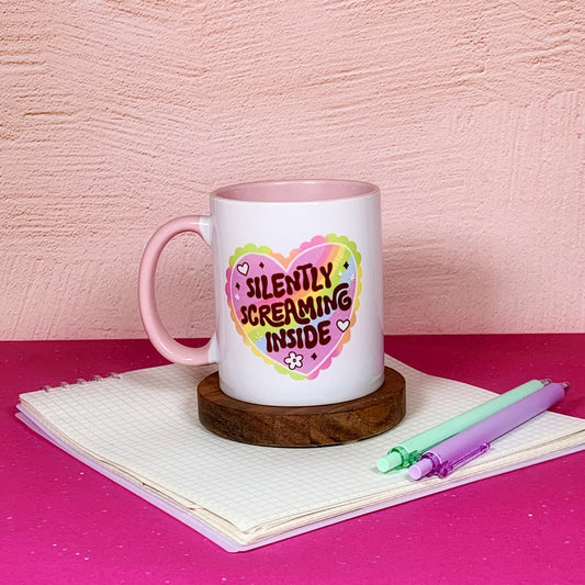 Mittens & Moods - Silently Screaming Inside - Ceramic Mug
