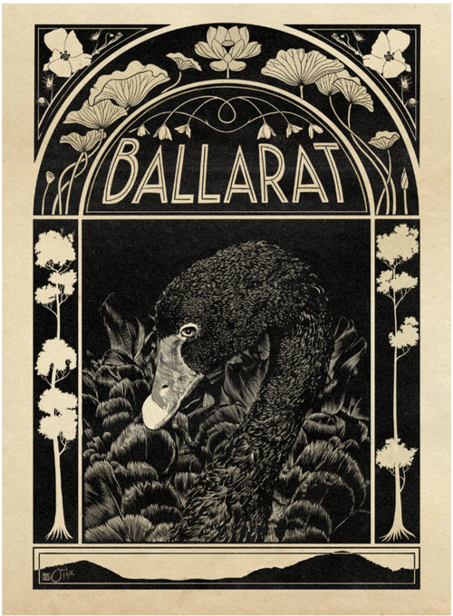 Hidden Lanes - Ballarat Swan Sticker
