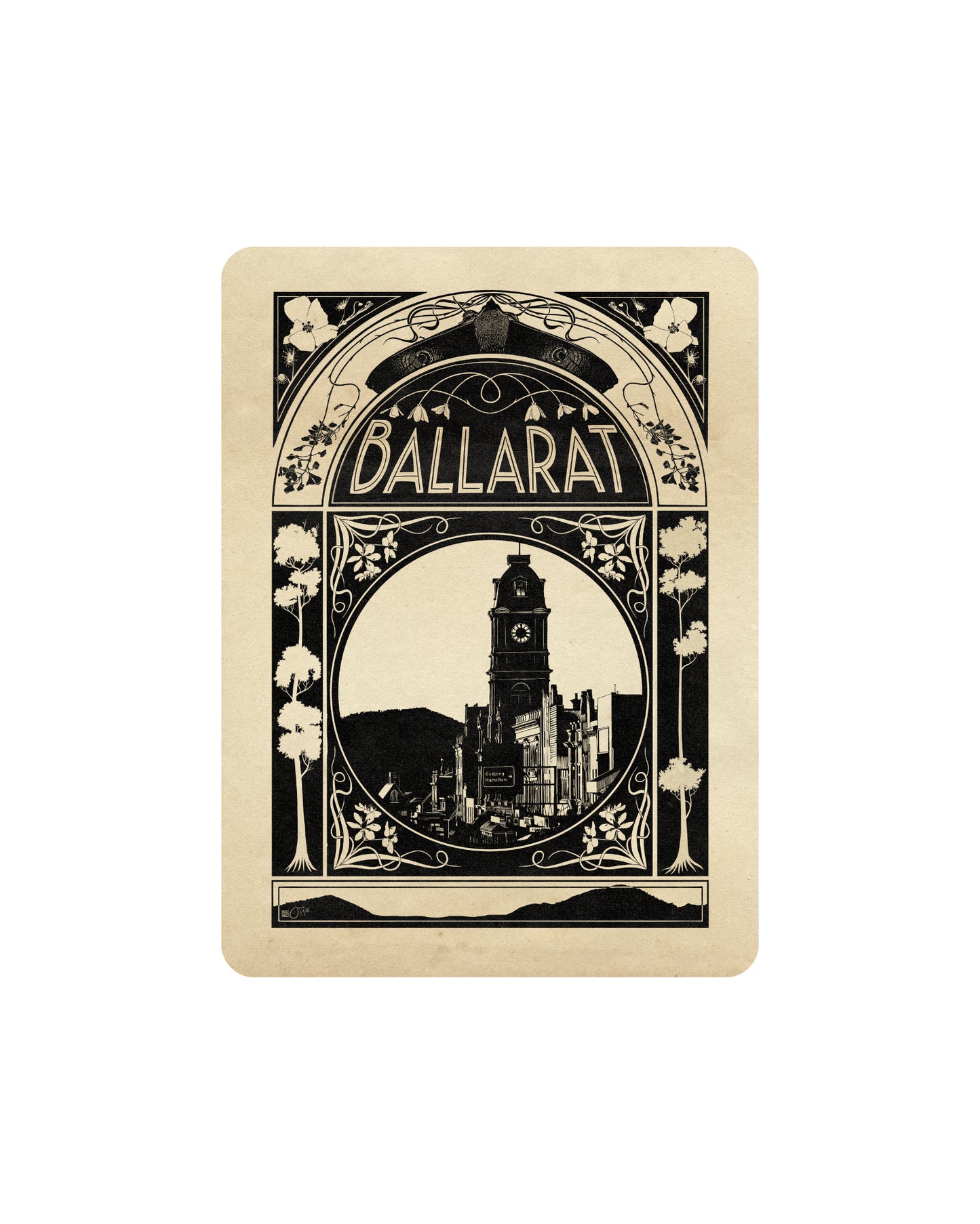 Hidden Lanes - Ballarat Town Hall Sticker