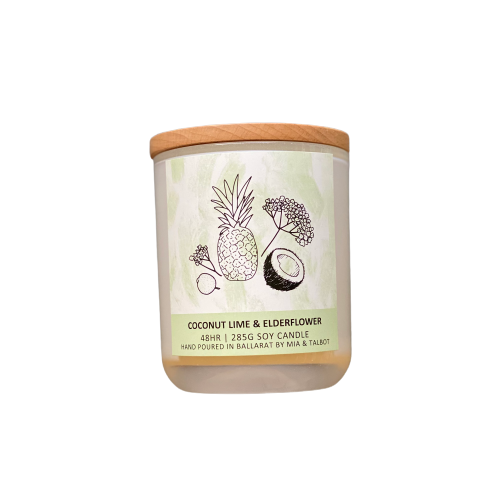 Coconut Lime & Elderflower Soy Candle