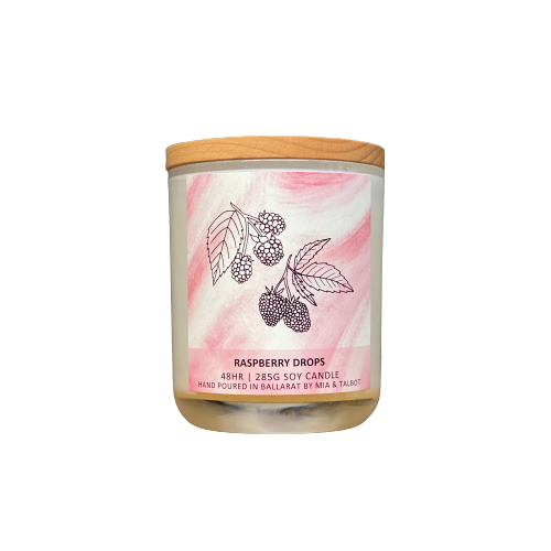 Raspberry Drops Soy Candle