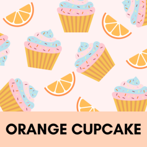 ORANGE CUPCAKE CANDLE