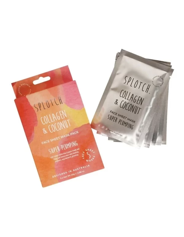 SPLOTCH 5PCS FACE MASK PACK - COLLAGEN & COCONUT